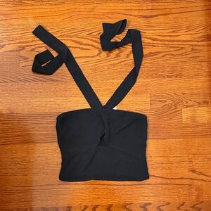 Abercrombie & Fitch Black Crop Top